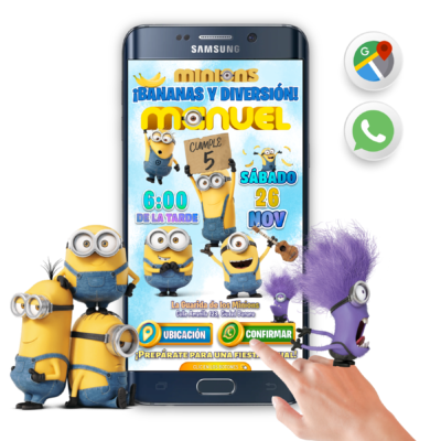 Minions – Invitación Interactiva de Cumpleaños para WhatsApp