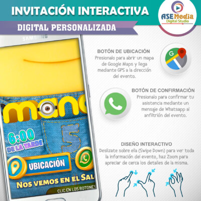 Minions Bob – Invitación Interactiva de Cumpleaños para WhatsApp
