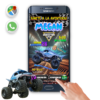 Monster Jam, Megalodon – Invitación Interactiva de Cumpleaños para WhatsApp