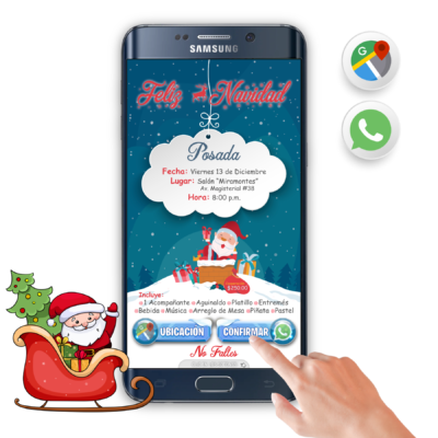 Posada Navideña, Santa Claus – Invitación Interactiva para WhatsApp