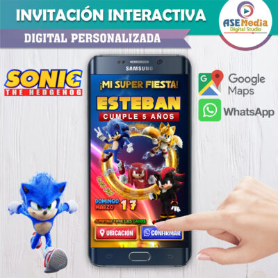 Sonic, Shadow y Amigos – Invitación Interactiva de Cumpleaños para WhatsApp