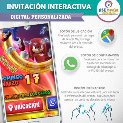 Sonic, Shadow y Amigos – Invitación Interactiva de Cumpleaños para WhatsApp