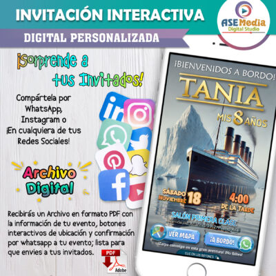 Aventura Titanic – Invitación Interactiva de Cumpleaños para WhatsApp