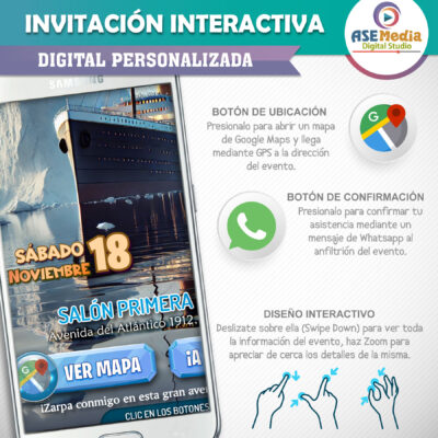 Aventura Titanic – Invitación Interactiva de Cumpleaños para WhatsApp