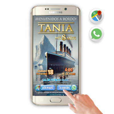 Aventura Titanic – Invitación Interactiva de Cumpleaños para WhatsApp