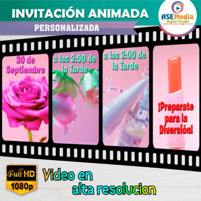 Princesas Disney Niñas – Video Invitación Animada de Cumpleaños para WhatsApp