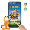 Garfield, Fuera de Casa – Invitación Interactiva de Cumpleaños para WhatsApp