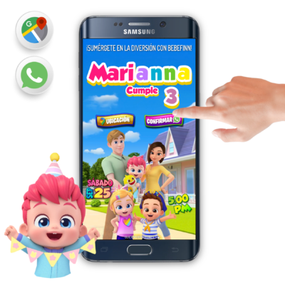 Bebefinn – Invitación Interactiva de Cumpleaños para WhatsApp