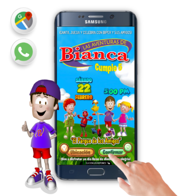 Biper y sus Amigos – Invitación Interactiva de Cumpleaños para WhatsApp