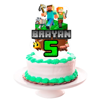 MineCraft Cake Topper Letrero Imprimible para Pastel (copia)