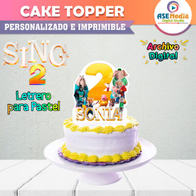 Bob Esponja Cake Topper Letrero Imprimible para Pastel
