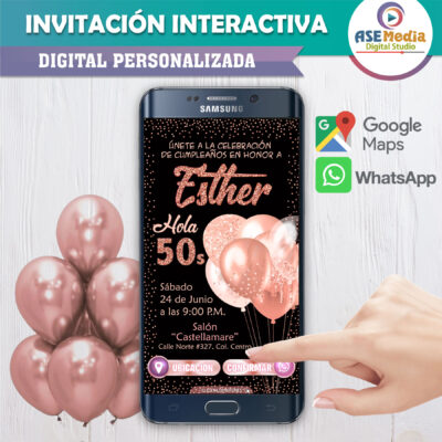 Cumpleaños Rockstar – Invitación Interactiva de Cumpleaños para WhatsApp