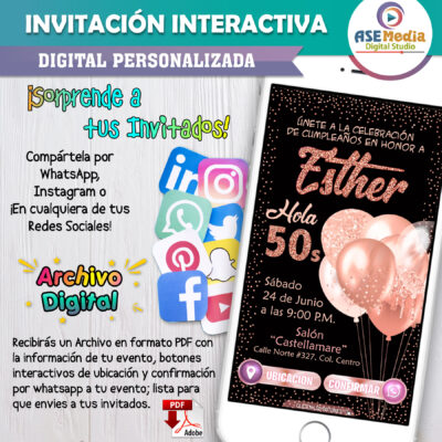 Cumpleaños Rockstar – Invitación Interactiva de Cumpleaños para WhatsApp
