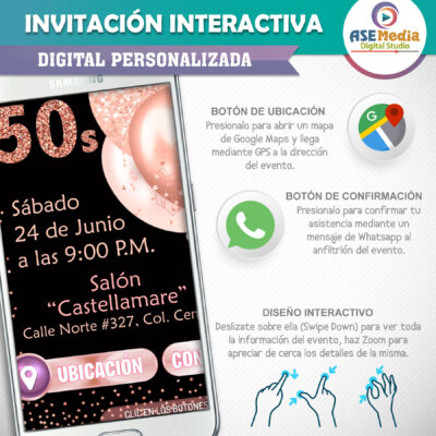 Cumpleaños Rockstar – Invitación Interactiva de Cumpleaños para WhatsApp