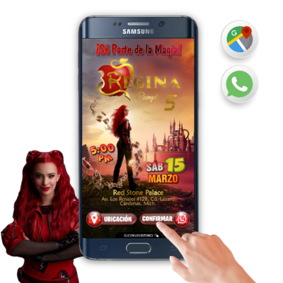 Descendientes, El Ascenso de Red – Invitación Interactiva de Cumpleaños para WhatsApp