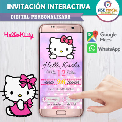 Cumpleaños con Hello Kitty – Invitación Interactiva de Cumpleaños para WhatsApp