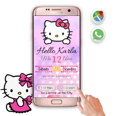 Cumpleaños con Hello Kitty – Invitación Interactiva de Cumpleaños para WhatsApp