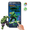 Hulk – Invitación Interactiva de Cumpleaños para WhatsApp
