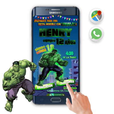 Hulk – Invitación Interactiva de Cumpleaños para WhatsApp