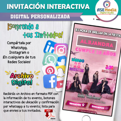 Sanrio, Amigos de Hello Kitty- Invitación Interactiva de Cumpleaños para WhatsApp