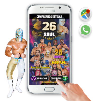 Lucha Libre CMLL – Invitación Interactiva de Cumpleaños para WhatsApp