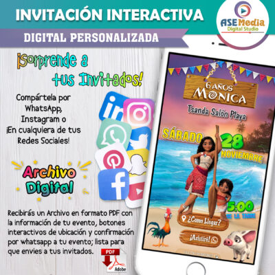 Princesas Disney Bebé – Invitación Interactiva de Cumpleaños para WhatsApp