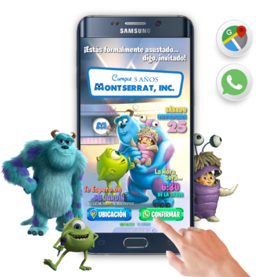 Mi Cumpleaños Monster Inc – Invitación Interactiva de Cumpleaños para WhatsApp