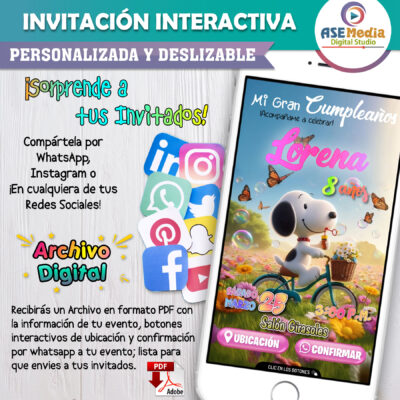 El Payaso Plim Plim para Niña – Invitación Interactiva de Cumpleaños para WhatsApp
