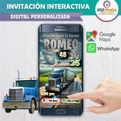 Cumpleaños Trailero – Invitación Interactiva de Cumpleaños para WhatsApp