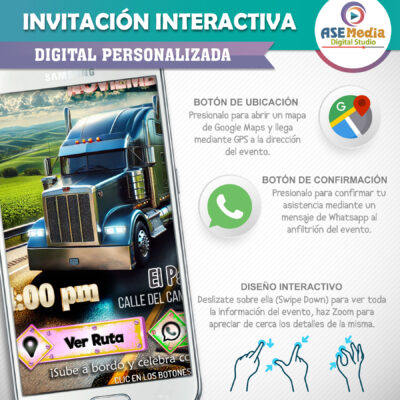 Cumpleaños Trailero – Invitación Interactiva de Cumpleaños para WhatsApp