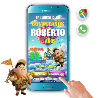 Russell, Una Aventura de Altura – Invitación Interactiva de Cumpleaños para WhatsApp