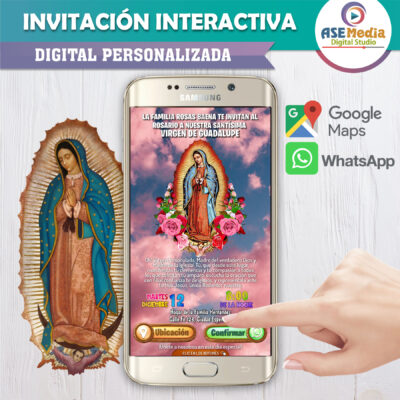 Rezo a la Virgen de Guadalupe – Invitación Interactiva de Cumpleaños para WhatsApp