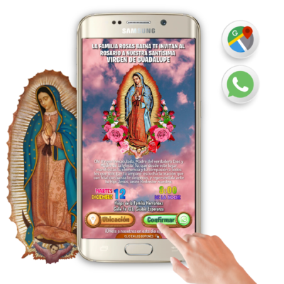 Rezo a la Virgen de Guadalupe – Invitación Interactiva de Cumpleaños para WhatsApp