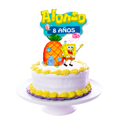 Bob Esponja Cake Topper Letrero Imprimible para Pastel (copia)