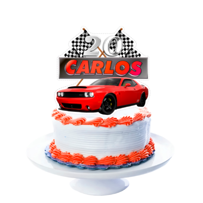 Dodge Challenger Cake Topper Letrero Imprimible para Pastel (copia)