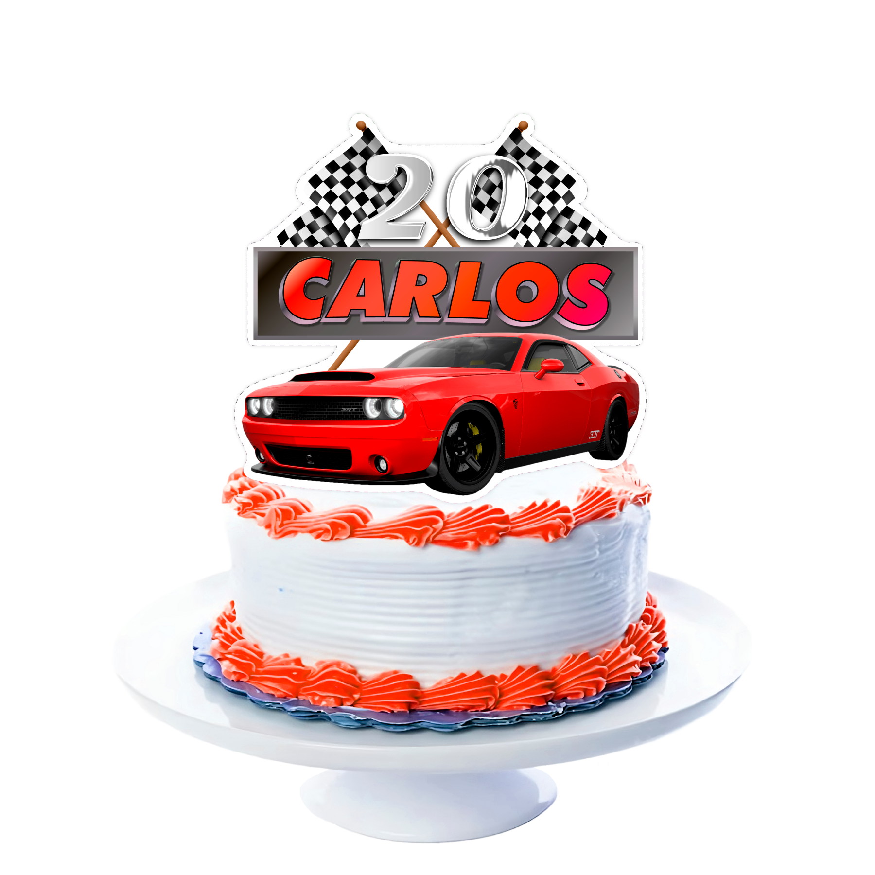 Dodge Challenger Cake Topper Letrero Imprimible para Pastel (copia)