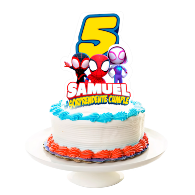 Spidey y sus Sorprendentes Amigos Cake Topper Letrero Imprimible para Pastel (copia)