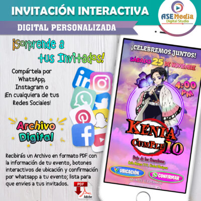 Mascara de Lucha Libre – Invitación Interactiva de Cumpleaños para WhatsApp