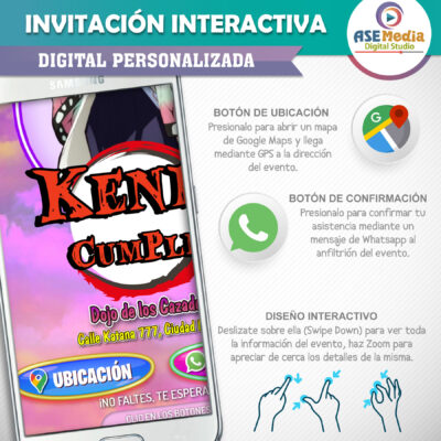 Mascara de Lucha Libre – Invitación Interactiva de Cumpleaños para WhatsApp