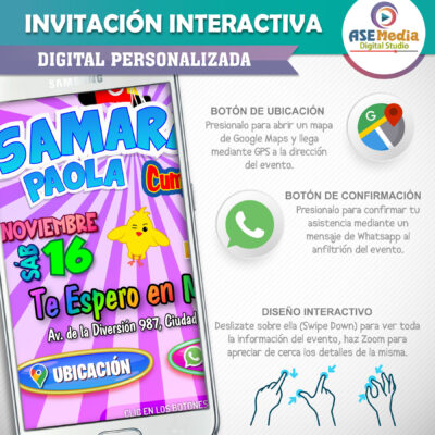 Capybara para Niño – Invitación Interactiva de Cumpleaños para WhatsApp