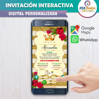 Mis Quince Años – Invitación Interactiva de Cumpleaños para WhatsApp