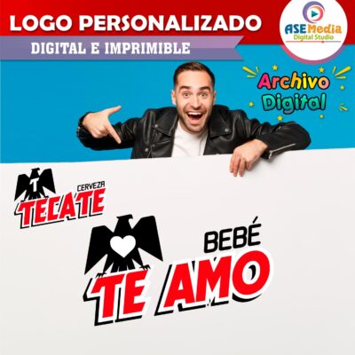 Cerveza Tecate Logo Personalizado con Nombre