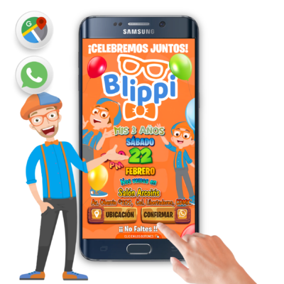 Blippi – Invitación Interactiva de Cumpleaños para WhatsApp