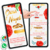 Mi Boda Dorada Rosas Rojas Invitación Interactiva para Boda