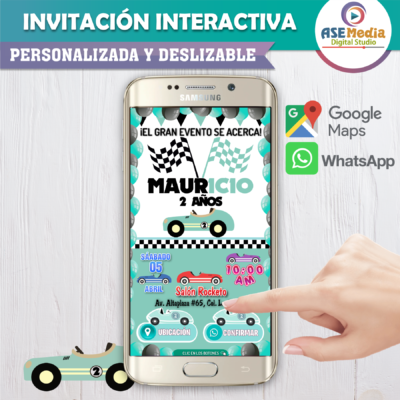 Cumpleaños Carreras – Invitación Interactiva de Cumpleaños para WhatsApp