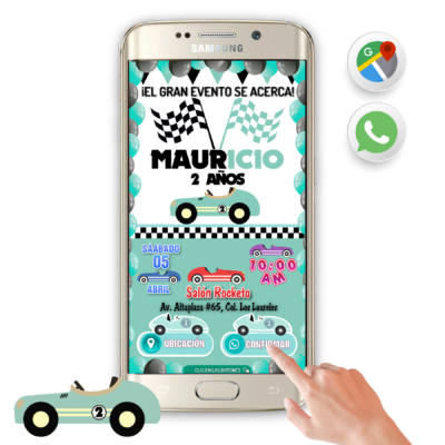 Cumpleaños Carreras – Invitación Interactiva de Cumpleaños para WhatsApp
