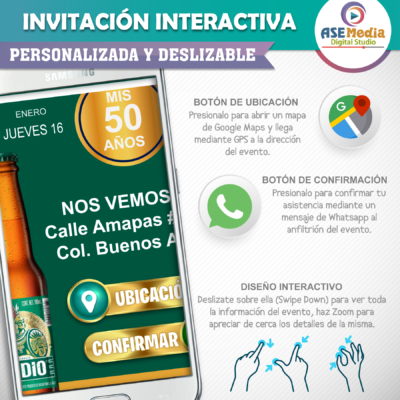 Cerveza Indio – Invitación Interactiva de Cumpleaños para WhatsApp