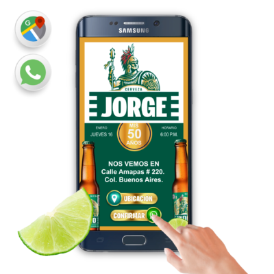 Cerveza Indio – Invitación Interactiva de Cumpleaños para WhatsApp