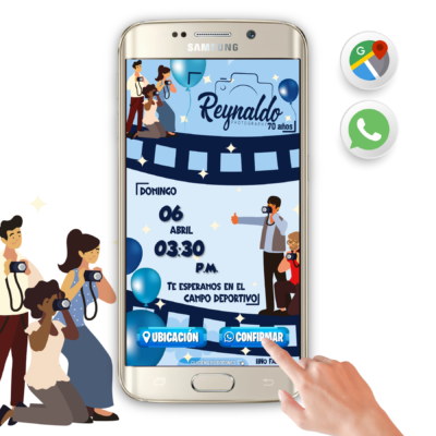 Cumpleaños Fotografo – Invitación Interactiva de Cumpleaños para WhatsApp