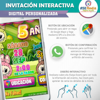 Abejitas- Invitación Interactiva de Cumpleaños para WhatsApp
